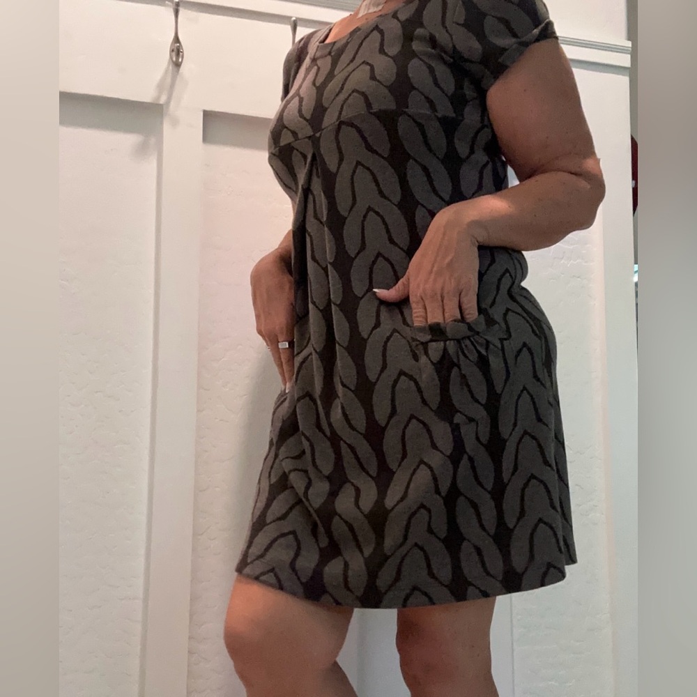 Enfocus Studio Brown and Tan‎ Mini Dress